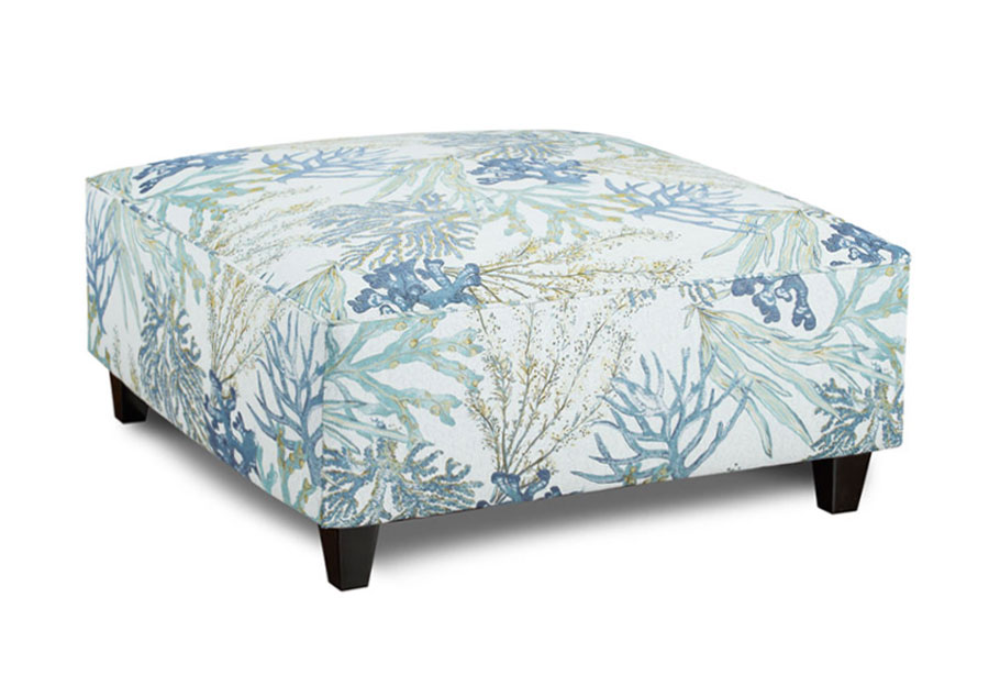 Fusion Coral Reef Oceanside Square Cocktail Ottoman
