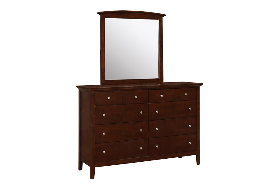 Lifestyle Jack Whiskey Queen Panel Bed, Dresser and Mirror