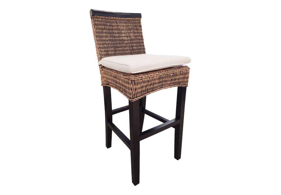 Terranova Moza Wicker Antique Brown Barstool (29-Inch Seat Height)