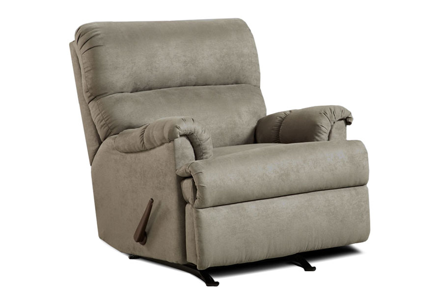 Affordable Furniture Sensations Grey Microfiber Recliner
