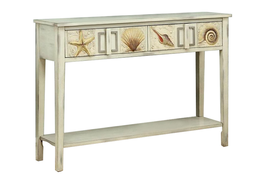 coast to coast two drawer console table