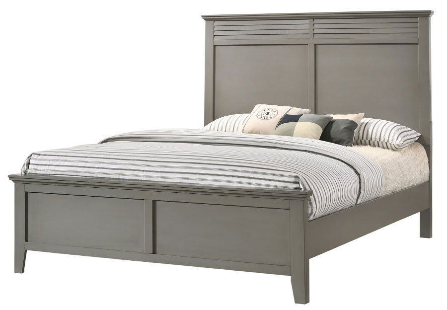 Lifestyle Shutter Grey Queen Bed, Dresser, and Mirror