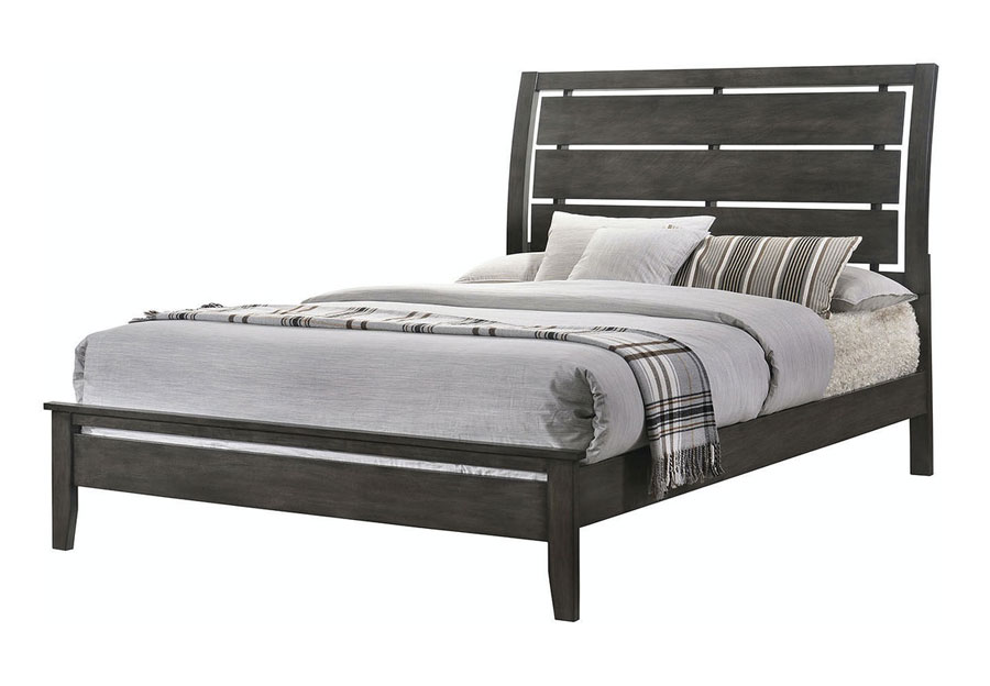 Lane Grant Grey Twin Bed, Dresser, and Mirror