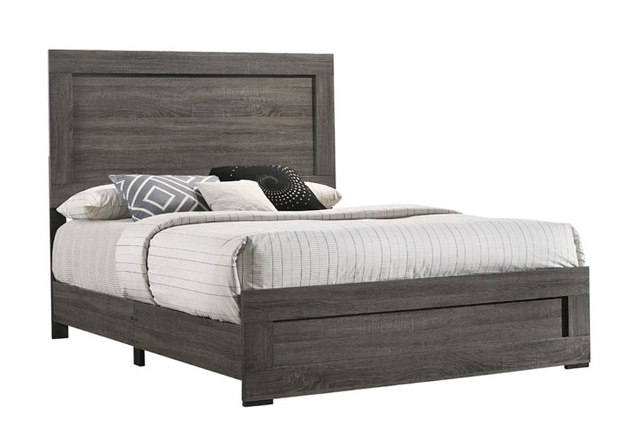 Lifestyle Midtown Grey King Bed, Bed Headboard And Footboard King