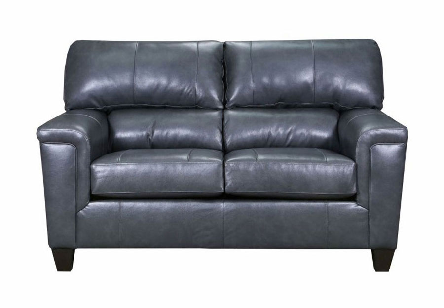 Lane Cypress Fog Leather Match Sleeper Sofa and Loveseat