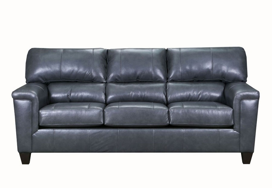 Lane Cypress Fog Leather Match Sofa and Loveseat