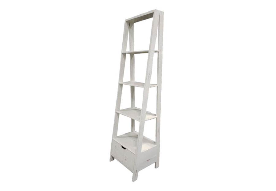 Vintage Furniture Nero White Ladder Bookcase