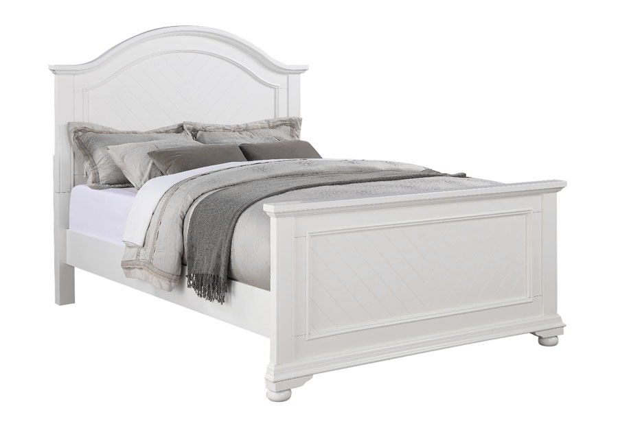 Elements Brook White King Bed, Dresser, and Mirror