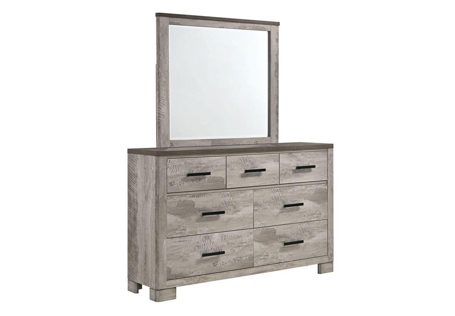 Elements Miller Cove King Bed, Dresser and Mirror