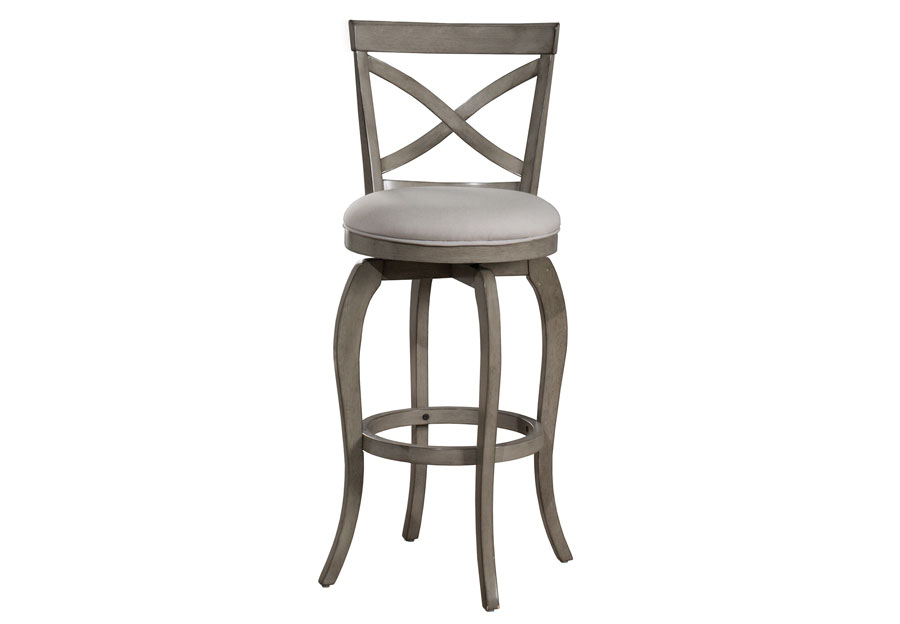 Hillsdale Ellendale Aged Light Gray Swivel Counter Stool (25.25-Inch Seat Height)