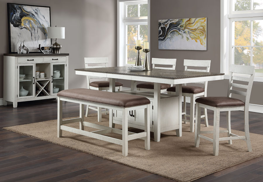 Furniture Warehouse Offers A Large, Dining Room Pub Table With Bench