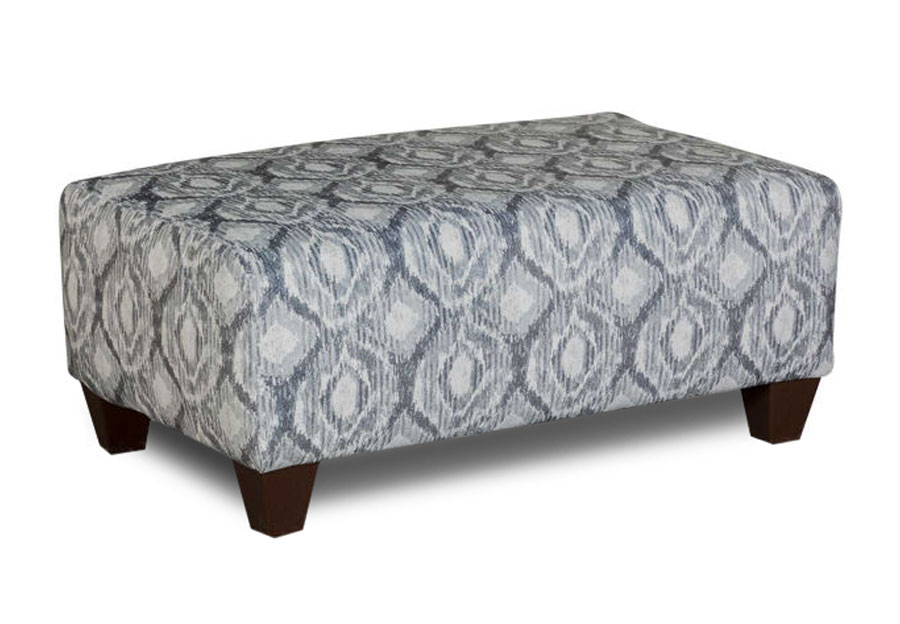 Affordable Furniture Stonewash Charcoal Cocktail Ottoman