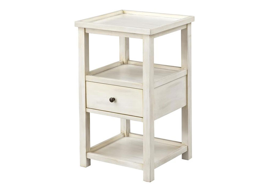 Coast to Coast Cape Cod Cream One-Drawer Chairside Table