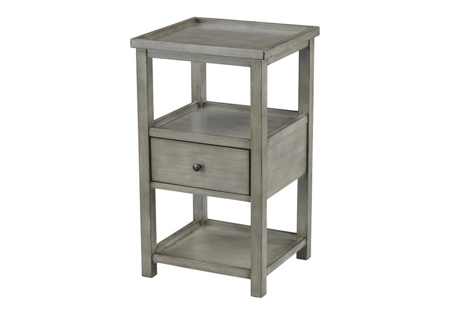 Coast to Coast Cape Cod Grey One-Drawer Chairside Table