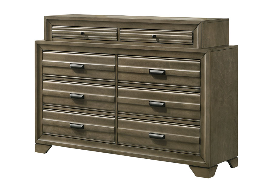 Lifestyle Belcourt Stone Grey Eight-Drawer Dresser