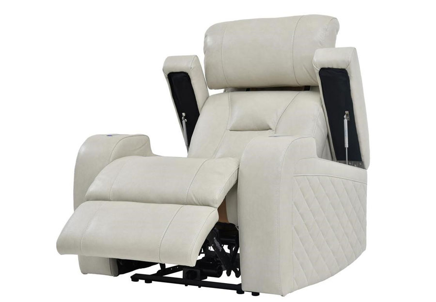 Synergy Luxe Transformer Cream Dual Power Leather Match Recliner