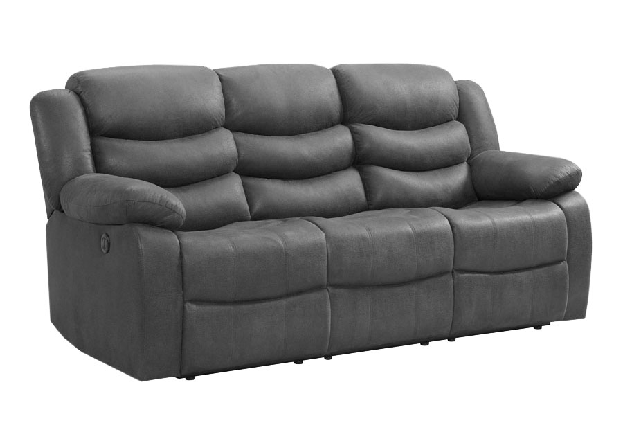 Lane Expedition Shadow Grey Dual Power Reclining Sofa with USB Ports