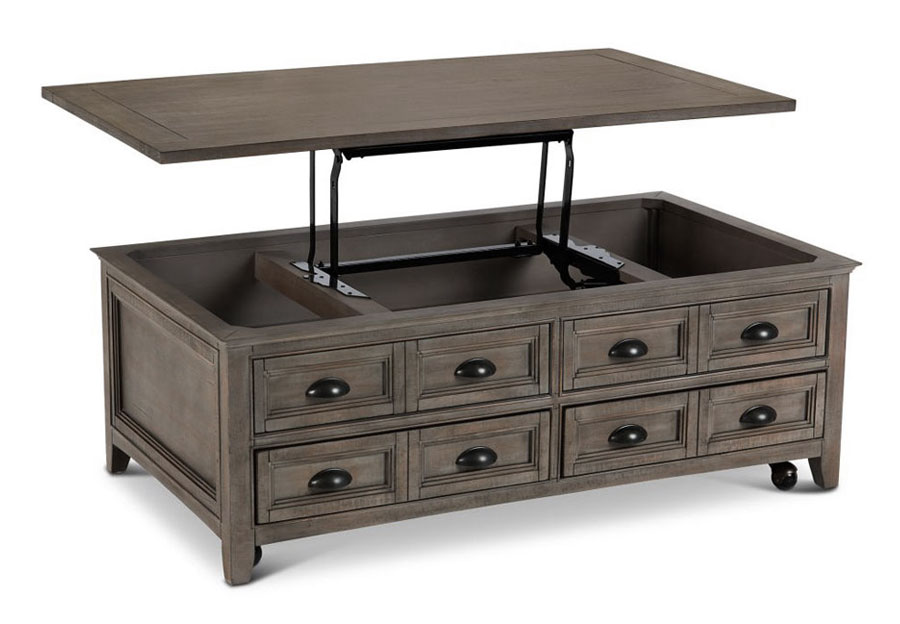 Magnussen Paxton Place Pewter Lift Top Storage Cocktail Table