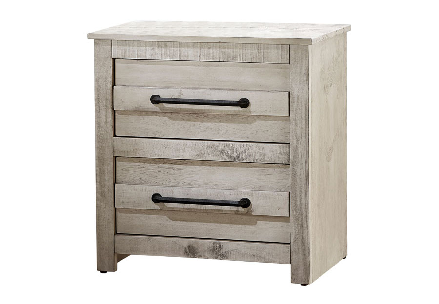Hilale Villa Distressed White Nightstand, Distressed Dresser And Nightstand