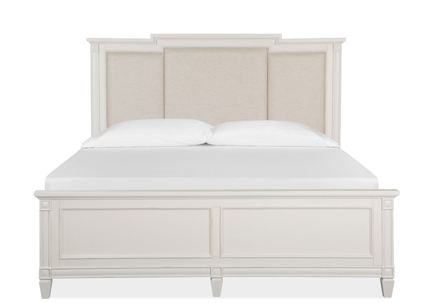 Magnussen Willowbrook White Queen Upholstered Bed