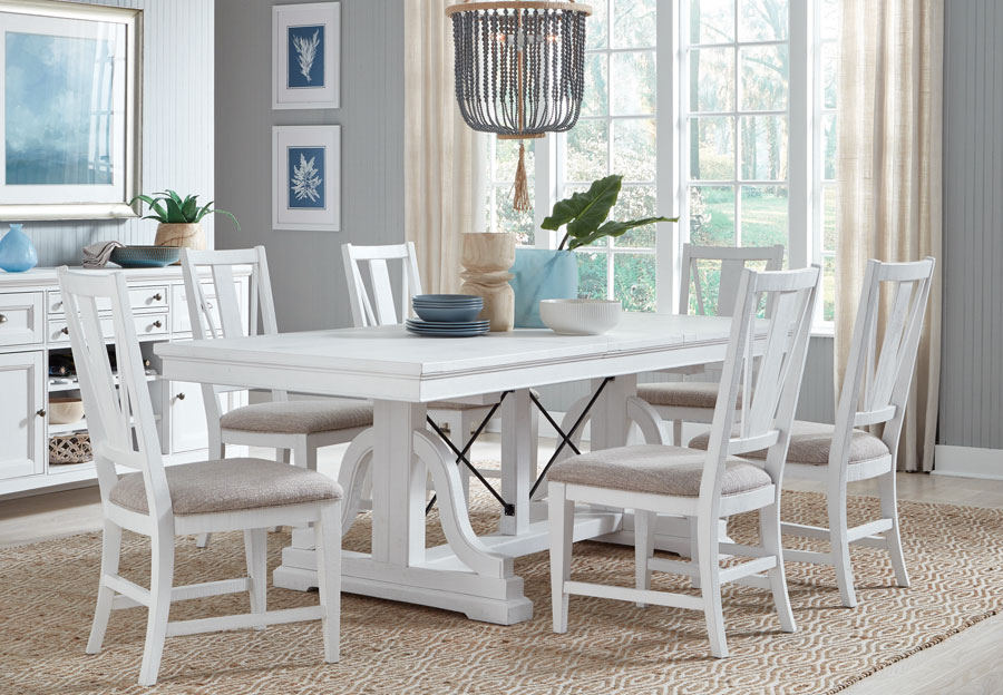 white dining set with 4 chairs