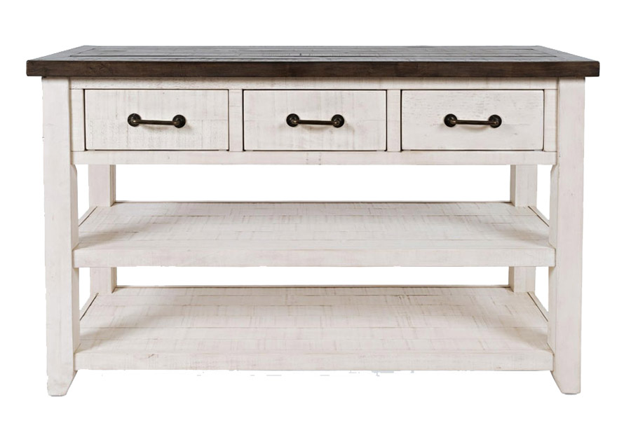 Jofran Madison County Harris Vintage, Vintage White Console Table With Drawers