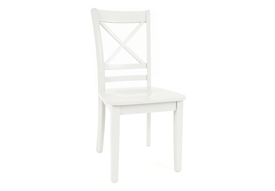 Jofran Simplicity Paperwhite X-Back Side Chair