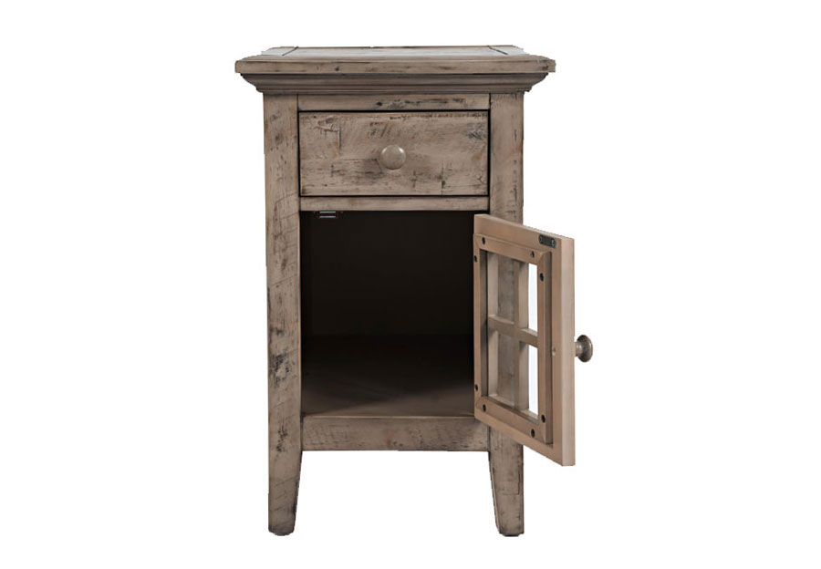 Jofran Rustic Shores Watch Hill Power Chairside Accent Cabinet