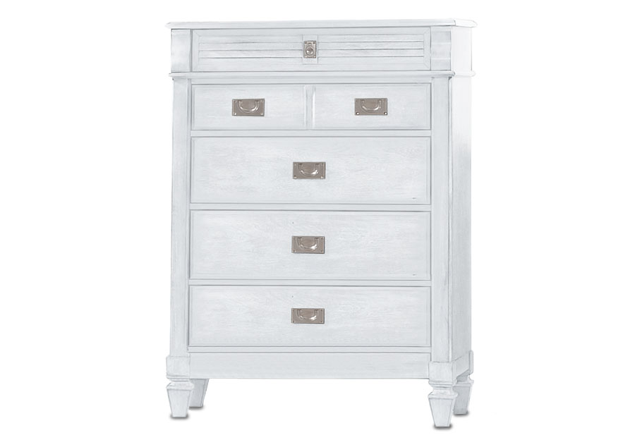 Lifestyle Compass White Five-Drawer Chest