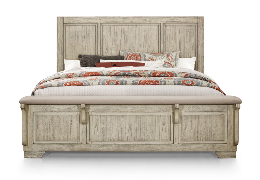 New Classic Ashland Rustic White King Bed