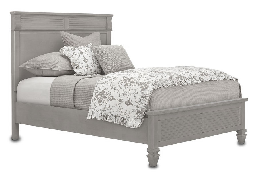 Lifestyle Compass Grey Queen Panel Bed, Dresser, and Mirror