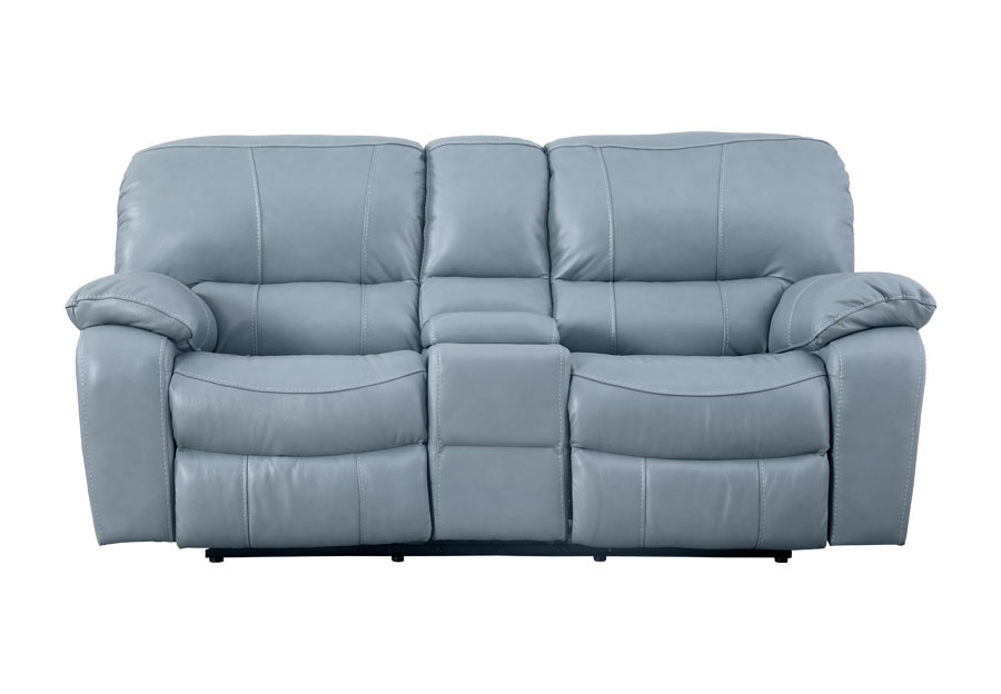 Cheers Sanibel Hydra Leather Match Dual Power Reclining Console Loveseat