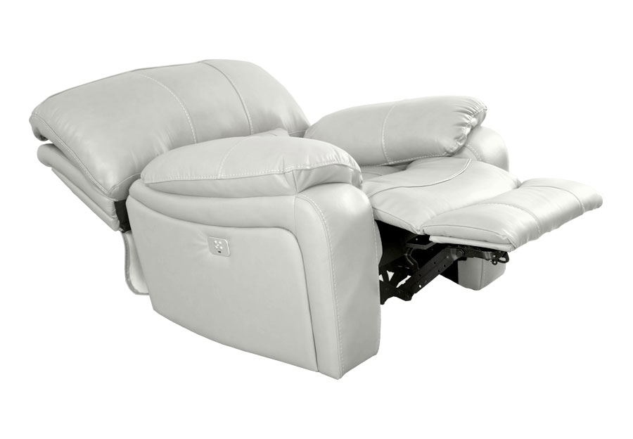 Cheers Sanibel Stone Leather Match Dual Power Recliner