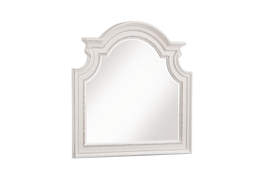 Lifestyle Stevenson Manor Antique White Beveled Mirror