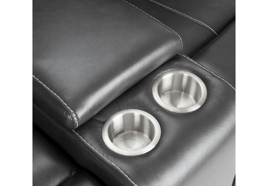 Lane Carrera Grey Power Reclining Sofa and Reclining Console Loveseat