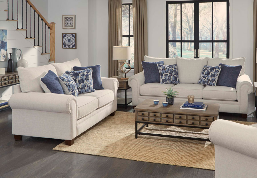 Albany Windermere Upholstered Sofa and Loveseat