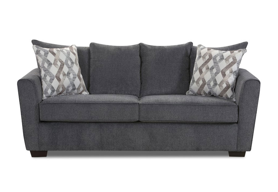 Lane Surge Anchor Sleeper Sofa and Loveseat with Astrid Ash Pillows