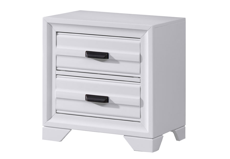 Lifestyle Belcourt White Two-Drawer Nightstand 