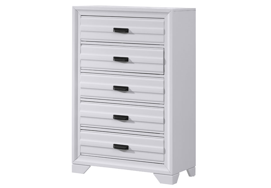 Lifestyle Belcourt White Five-Drawer Chest