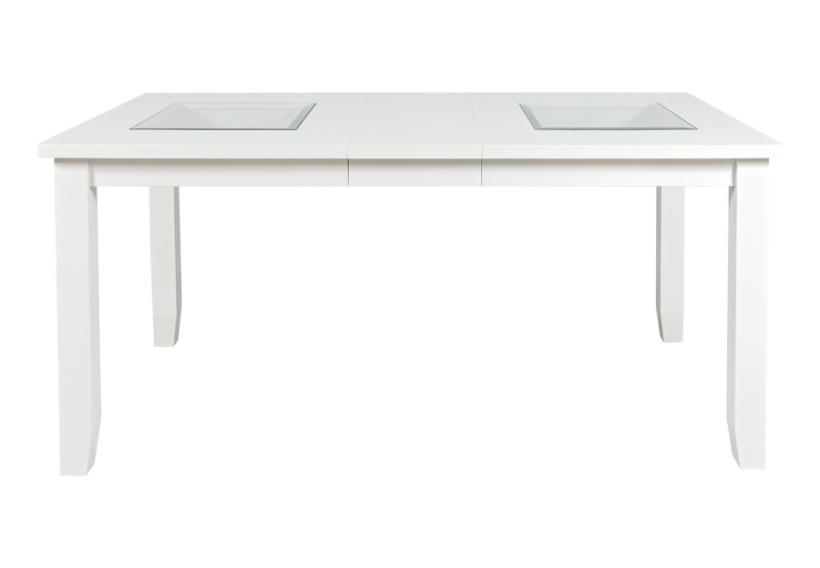 Jofran Urban Icon White Rectangle Dining Table with Leaf