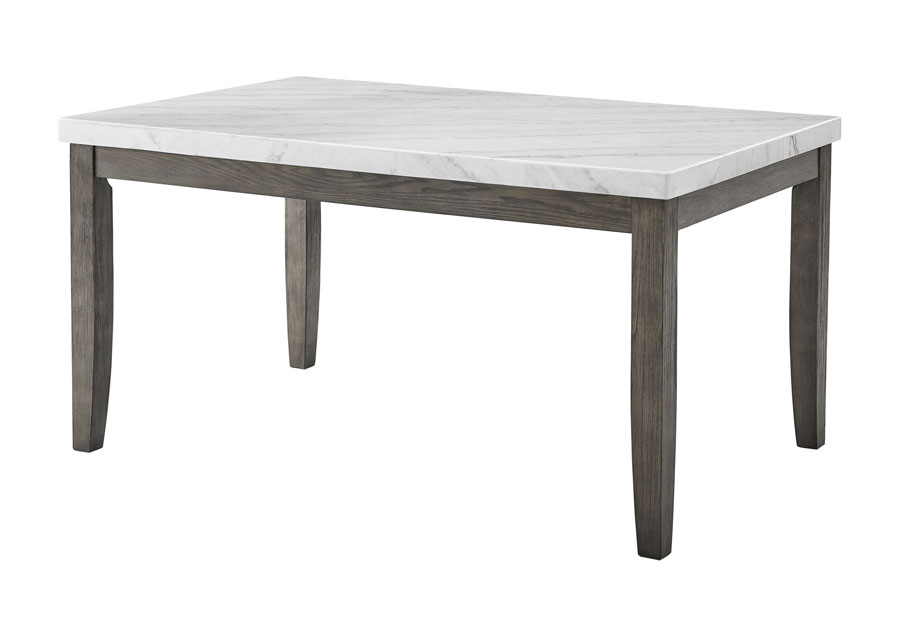 Steve Silver Emily Grey-White Marble Dining Table
