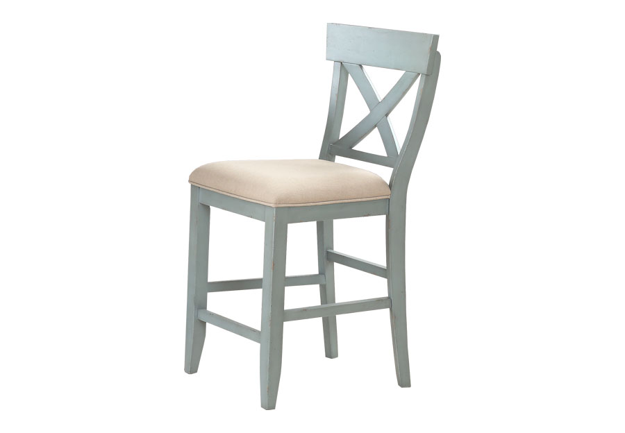 Lifestyle Harbor Bay Blue X-Back Counter Chair
