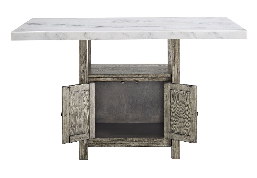 Steve Silver Grayson White Marble Counter Table