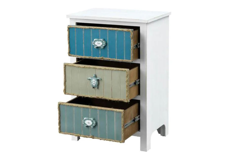 Coast to Coast Tide Pool Three-Drawer Chairside Chest