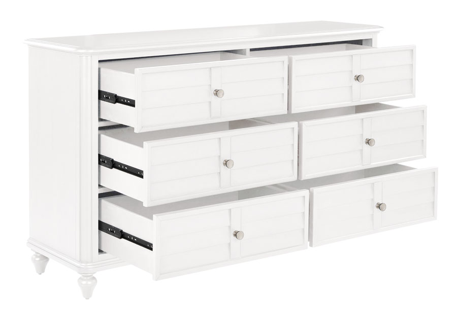 Lane Naples White Six-Drawer Dresser