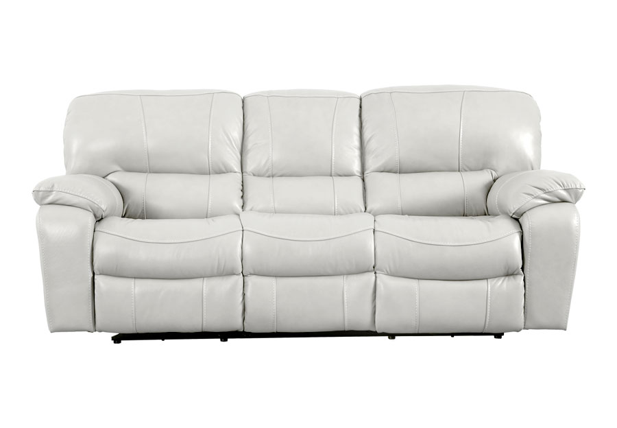 Cheers Sanibel Stone Leather Match Manual Reclining Sofa and Reclining Console Loveseat