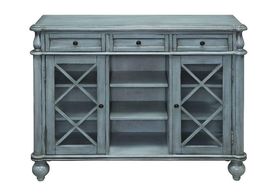 Coast To Coast Mabry Mill Blue Three-Drawer Two-Door 48-Inch Credenza