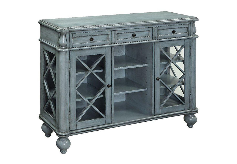 Coast To Coast Mabry Mill Blue Three-Drawer Two-Door 48-Inch Credenza