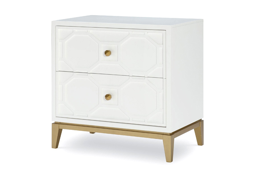 Legacy Rachael Ray Chelsea White Two-Drawer Nightstand