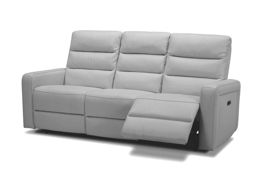 Kuka Verona Light Grey Dual Power Reclining Sofa